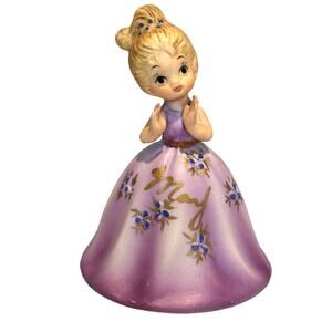 VTG Josef Originals Month of May Ringing Bell Figurine, EUC